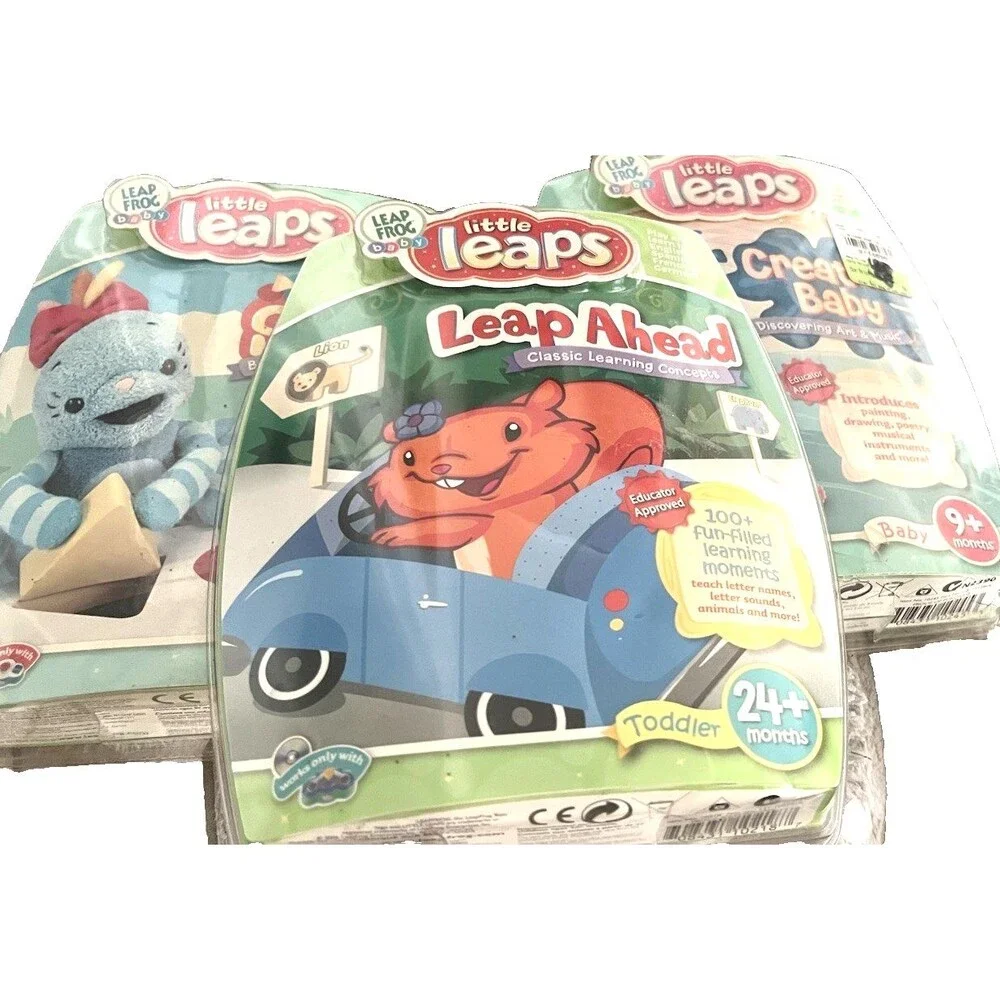 Vintage '06 LeapFrog Little Leaps Learning Disc Lot of 3 NEW SEALED Baby Toddler
